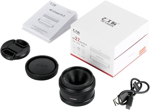 7artisans 27 مم F2.8 AF APS-C E Mount Lens، فتحة كبيرة، رؤية زاوية 55.6 درجة، تركيز ثابت، إلغاء النقر، متوافقة مع الكاميرا NEX-5N NEX-7 A6400 A6300 A6500 A6600 A7R A7RIII A7RIV A7IV A7SIII A7c A9.ect in Kuwait