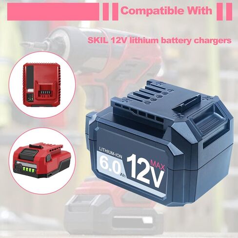 استبدال DTK 12V لبطارية SKIL 12V PWRCore 12V 6.0Ah بطارية ليثيوم 2 حزم in Kuwait
