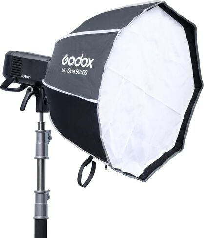 Godox UL-Octa 60cm Quick Release Octagonal Softbox, Foldable 24" Octabox Fast Setup, Universal Bowens Mount Soft Box with Diffusers/Honeycomb Grid for Portrait Photgraphy Studio Monolight Video Light in Saudi Arabia