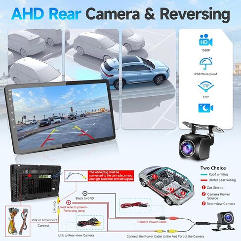 راديو سيارات Leadfan للسيارة لـ Honda Accord 7th 2003 2004 2005 2006 2007 ترقية ستيريو مع Carplay Android Auto ، 10.1 '' شاشة تعمل باللمس في GPS Navigation WiFi Bluetooth SWC camera in Kuwait