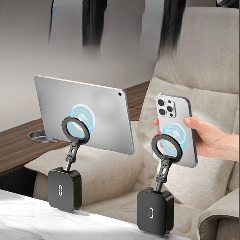 Vortex PMS001 Portable Foldable Magnetic Phone Stand Holder - Adjustable Travel Kickstand with Ring Grip for iPhone 12-16 Series, Plastic Desktop Grip for Video Calls & Navigation(2 pcs Package) in Saudi Arabia