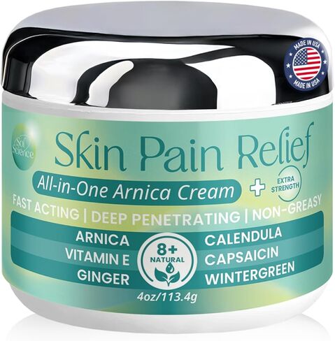 PURPLE CANYON All in One Magnesium Pain Cream – Natural Pain Relief Cream with Arnica, MSM & Capsaicin for Muscle & Joint Support – Fast-Absorbing, Non-Greasy Formula with Aloe Vera & Turmeric in Kuwait