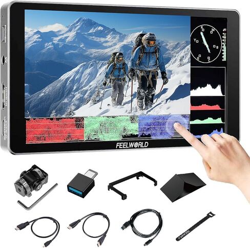 FEELWORLD P6XL 6 Inch Built in Battery Camera Field DSLR Monitor 4K 1200nit High Brightness Waveform 3D LUT HDR 4K HDMI in Saudi Arabia