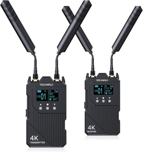 شاشة كاميرا FEELWORLD F5 Prox مقاس 5.5 بوصة 1600nit DSLR وشاشة نقل الفيديو اللاسلكية FEELWORLD WT1H 4K in Saudi Arabia