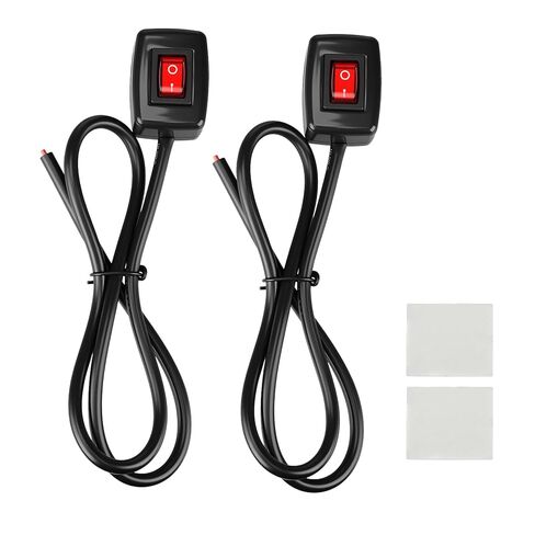 4 عبوات من مفتاح الضغط على زر الضغط من نوع اللصق العالمي مع ضوء مؤشر، DC12V 10A/24V 5A مفتاح تشغيل/إيقاف مع تصميم سلكي مسبقًا، تركيب مجاني للسيارات والقوارب والشاحنات وتطبيقات RV in Kuwait
