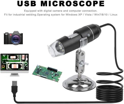 USB Digital Microscope, T03500X Microscope Camera Handheld Portable Environmental Friendly Matte Electronic Equipment for Experiments and Research in Saudi Arabia
