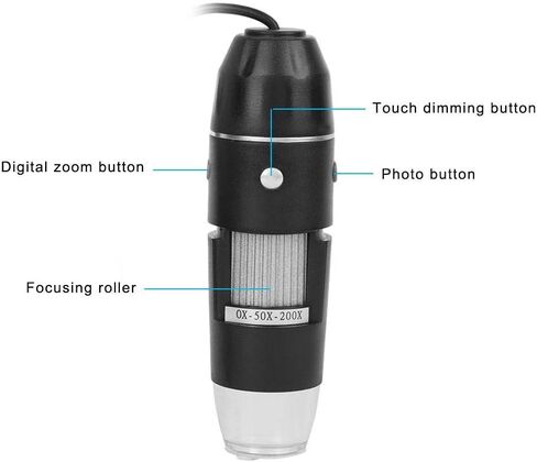 USB Digital Microscope, T03500X Microscope Camera Handheld Portable Environmental Friendly Matte Electronic Equipment for Experiments and Research in Saudi Arabia