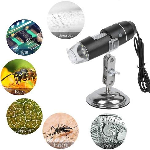 USB Digital Microscope, T03500X Microscope Camera Handheld Portable Environmental Friendly Matte Electronic Equipment for Experiments and Research in Saudi Arabia