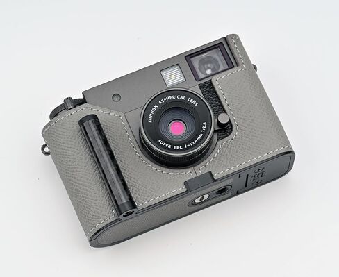 Handmade Genuine Leather Camera Half Case for FUJIFILM X-Half/FUJIFILM X-Half case - Top Layer Cowhide Body + Metal Base Plate+ Hand Shank Design (Museum-C-Blue) in Saudi Arabia