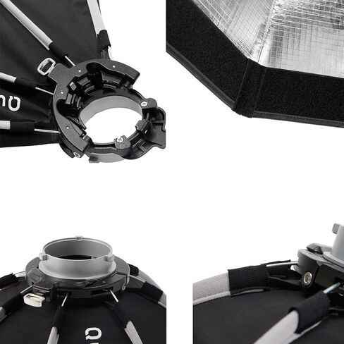 Aputure Quick Dome 40 ProLock Softbox - 40cm (16in) Circular Octagonal Quick Release Softbox with 8-Rod System, Includes 1/2-Stop Diffusion & 40° Grid, Designed for Aputure Storm 80c in Saudi Arabia