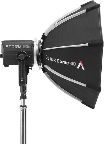 Aputure Quick Dome 40 ProLock Softbox - 40cm (16in) Circular Octagonal Quick Release Softbox with 8-Rod System, Includes 1/2-Stop Diffusion & 40° Grid, Designed for Aputure Storm 80c in Saudi Arabia