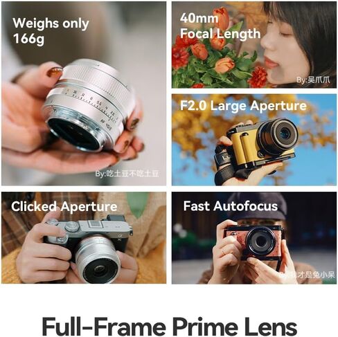 TTArtisan 40mm F2 Silver L Full Frame AF Auto Focus Large Aperture Lens-for L Mount,for Leica L TL CL,for Sigma L FP,for panasonic L Mount Camera,etc. in Saudi Arabia