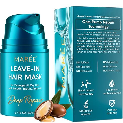 MAREE Hair Mask Conditioner for Women and Men - Hydrating Moisturizing Color Safe Deep Conditioner For Dry Damaged Curly Color Treated Fine Hair - Women's and Men's Acondicionador Para Cabello Rizado in Kuwait