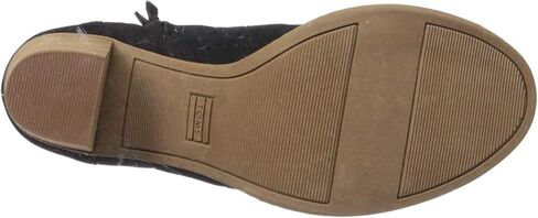 TOMS Black Suede Perforated Leaf Booties 10010013 in Saudi Arabia