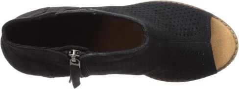 TOMS Black Suede Perforated Leaf Booties 10010013 in Saudi Arabia