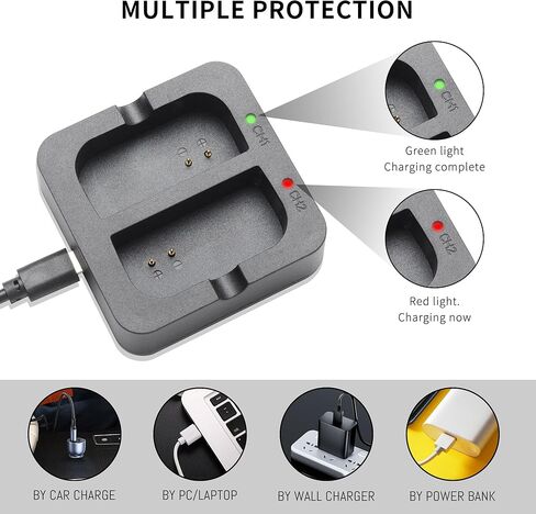 Charger Station for Ring Battery, Charger Dock for Replacement Battery for Ring Doorbell Camera 2/3/3 Plus/4, for Spotlight Cam Battery, Peephole Cam (Batteries NOT Included) in Saudi Arabia