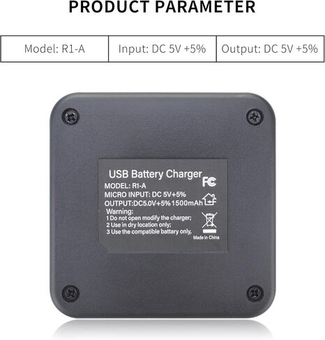 Charger Station for Ring Battery, Charger Dock for Replacement Battery for Ring Doorbell Camera 2/3/3 Plus/4, for Spotlight Cam Battery, Peephole Cam (Batteries NOT Included) in Saudi Arabia