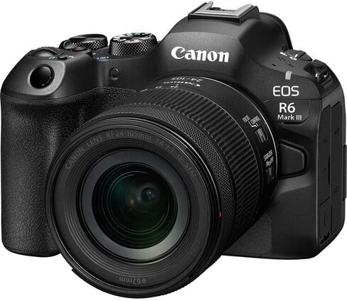 كاميرا Canon EOS R6 Mark III بدون مرآة مع عدسة STM مقاس 24-105 مم f/4-7.1 | كاميرا RF كاملة الإطار مع تركيز بؤري تلقائي متقدم وفيديو بدقة 4K | للسفر والمناسبات والمبدعين + مقبض HG-100TBR + محول EF-EOS R + المزيد in Saudi Arabia