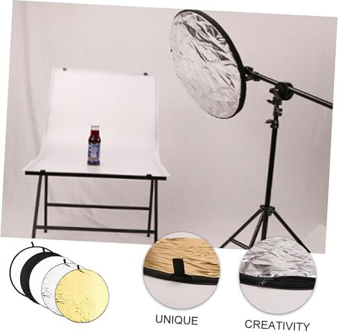 5-in-1 60cm Foldable Photography Reflective Board Light Reflector with Carry Bag for Product and Jewelry Photography, Portable Photo Studio Accessory for Still Life Lighting in Saudi Arabia