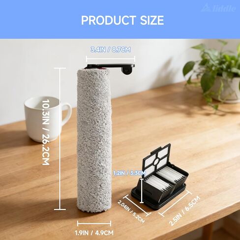 5 عبوات من فلتر H12 Pro وفرشاة دوارة متوافقة مع Dreame H12 Pro، مكنسة كهربائية مزدوجة جافة ورطبة H12، فرشتان دوارتان + 2 مرشحات بديلة + 1 فرشاة تنظيف in Kuwait