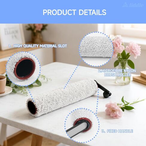 5 عبوات من فلتر H12 Pro وفرشاة دوارة متوافقة مع Dreame H12 Pro، مكنسة كهربائية مزدوجة جافة ورطبة H12، فرشتان دوارتان + 2 مرشحات بديلة + 1 فرشاة تنظيف in Kuwait