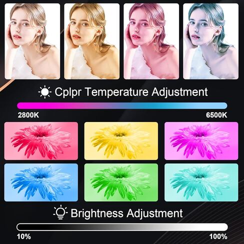ضوء حلقة مربعة قابلة لإعادة الشحن، بطارية مدمجة 8000 مللي أمبير في الساعة، ضوء LED للهاتف الخلوي لصور 360 درجة، مثبت فيديو للهاتف لهاتف iPhone لتسجيل الفيديو، مدونة فيديو لمكياج الأفلام in Saudi Arabia