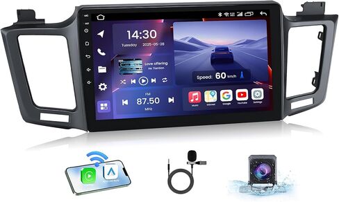 [8core 4+64g] استريو لراديو السيارة لتويوتا RAV4 2013-2018: ترقية 10 بوصة 1280 * 800 HD Touchscreen Android 13 Unit 5Gwifi Wireless Carplay & Android Auto DSP GPS AM FM Audio SWC Camera in Kuwait