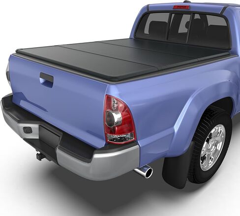 تغطية Tri-Fold Tonneau Soft ملاءمة لتويوتا تاكوما 2005-2015 مع نظام السكك الحديدية (Excl in Kuwait