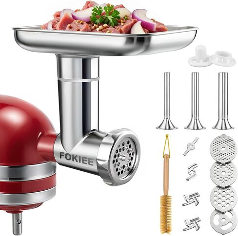 Metal Meat Grinder Attachments for KitchenAid Stand Mixer, Mixer Attachment for KitchenAid, Meat Grinder, Sausage Stuffer, Not Dishwasher Safe in Saudi Arabia