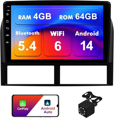 2+32G Android 13 Double Din Car Stereo for Jeep Grand Cherokee 1999-2004 with 9 Inch Touchscreen Radio Built-in Wireless Carplay/Android Auto/GPS/Bluetooth/FM/AUX-in/SWC/Backup Camera in Kuwait