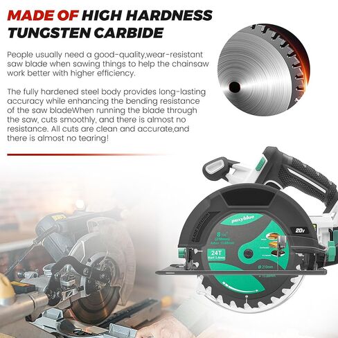 𝟮𝟬𝟮𝟲 𝙐𝙥𝙜𝙧𝙖𝙙𝙚𝙙 2 Pack 8-1/4 Inch 24T&40T Circular Saw Blade with 5/8" Arbor, TCT Trim Saw Blade for Wood, Plastic and Composite Materials by puxyblue in Kuwait