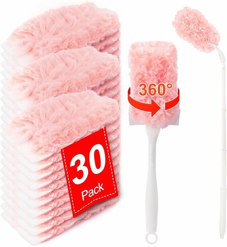 تعبئة kefanta 360 ° تعبئة Duster Huffy متوافقة مع Swiffer Duster ، مجموعة غبار يمكن التخلص منها للتنظيف ، مقبض واحد موسع ، مقبض واحد قصير ، 30 عبوات in Kuwait