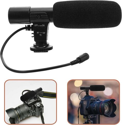 External Video Microphone for DSLR Camera Filmmaking, Professional Recording Mic for Vlogging and Interview, Compatible with Camcorders and Digital Video Cameras in Saudi Arabia