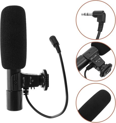 External Video Microphone for DSLR Camera Filmmaking, Professional Recording Mic for Vlogging and Interview, Compatible with Camcorders and Digital Video Cameras in Saudi Arabia