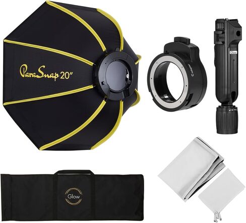 صندوق إضاءة مثمن Glow PS-B20K ParaSnap (20 بوصة) لفلاشات الرأس المستديرة Zoom Li-on X وProfoto A1 وGodox V1 in Saudi Arabia