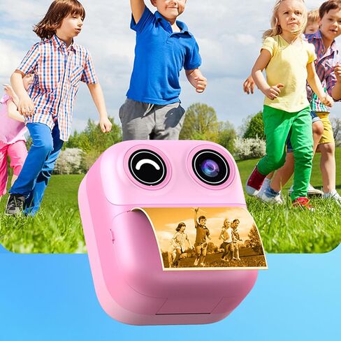 Diyeeni Kids Camera Instant Print, 1080P 48MP HD Point and Shoot Camera for Girls Boys Birthday Gifts, 8X Digital Zoom, 2.4in Screen, with 4 Rolls Printing Papers in Saudi Arabia