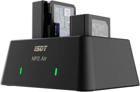 ISDT شاحن بطارية الكاميرا بفتحة مزدوجة لبطاريات NP-FZ100 NP-FW50 NP-BX1 25 وات شحن سريع بلوتوث متوافق مع Sony A7III A7 IV FX3 ZV-E1 A6000 in Kuwait