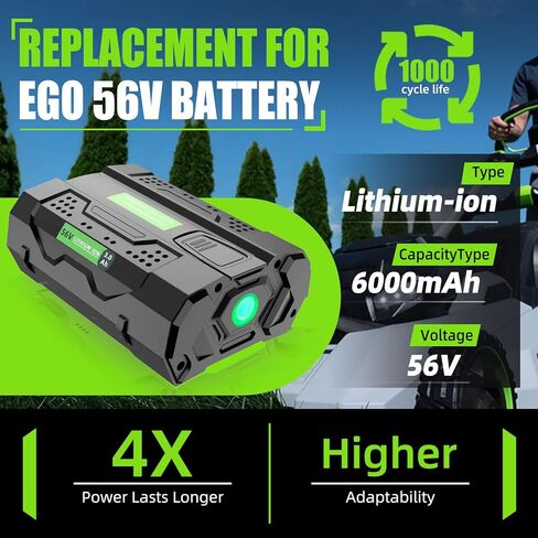 Replacement for EGO 56V Battery 2.5Ah, Compatible with BA1400 BA1400T BA2800 BA2800T Batterise, 3.0Ah Capacity New Upgrade in Saudi Arabia
