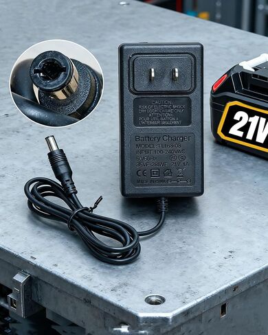 【شاحن الولايات المتحدة 】 Tecboy 21V 1A محول التيار المتردد شاحن سلك الطاقة لبطاريات الليثيوم ماكيتا 18 فولت، متوافق مع شاحن بطارية ماكيتا 18 فولت LXT DC18SD DC18RC DC18SE DC18RA DC18SC in Kuwait