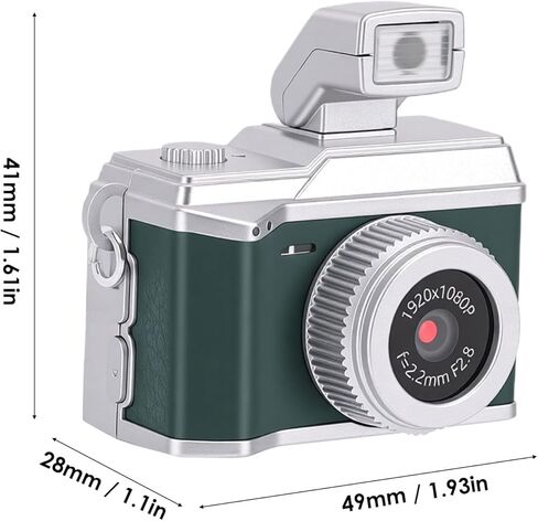 Small Keychain Camera, 1080P HD Video Recorder with LED Light and 3 Filters, 0.96 Inch Color Screen, Portable Mini Camera for Travel Photography (Green) in Saudi Arabia