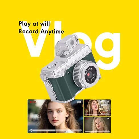 Small Keychain Camera, 1080P HD Video Recorder with LED Light and 3 Filters, 0.96 Inch Color Screen, Portable Mini Camera for Travel Photography (Green) in Saudi Arabia