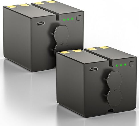 2 حزمة ترقية 6500 مللي أمبير استبدال البطارية القابلة لإعادة الشحن لحزمة بطارية Stealth Cam 360 Max Cartridge، متوافقة مع 360 نموذج كاميرات Revolver وRevolver Pro (الكابل متضمن) in Kuwait