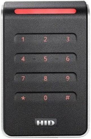 HID 40KTKS-00-000000-HD01 Signo 40K Wall Mount Keypad Reader, Standard Profile, Terminal, Graphic Packaging, Black/Silver in Saudi Arabia
