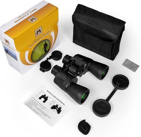 Elenai Ten X Binoculars for Adults with Natural Eye-True Optics, Metallic Body, IPX Three Water Resistance and Anti Slip Grip, Lightweight for Hunting Essentials, Camping Essentials and Bird Watching in Saudi Arabia