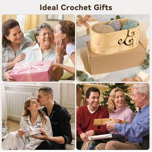 Coopay Extra Large Yarn Bowls for Crocheting, Premium Wood Crochet Bowls for Yarn, 3-Holes Curl Design Knitting Bowl, Wooden Yarn Bowl Crochet Yarn Bowl Holder, Ideal Crochet & Knitting Supplies in Saudi Arabia