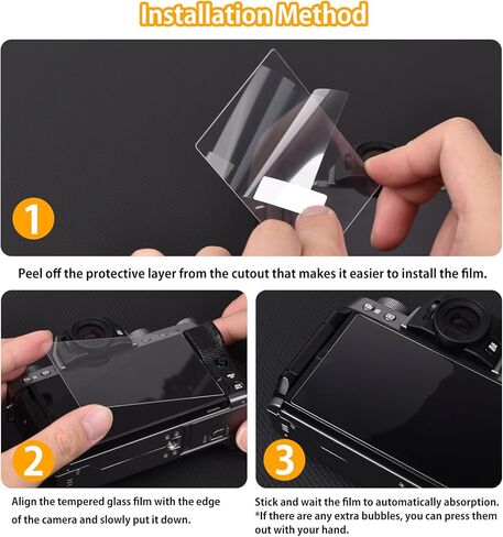 VOVMOEYA 3 عبوات واقي شاشة + قطعة واحدة واقي شاشة مضاد للفقد لهاتف Sony A7R5//A7R V/Alpha 7R V، لهاتف Sony a1 Mark ii/A1M2/Alpha 9 III/A9M3/ILCE-9M3 طبقة من الزجاج المقوى، 0.25 مم 9H مضاد للخدش in Saudi Arabia