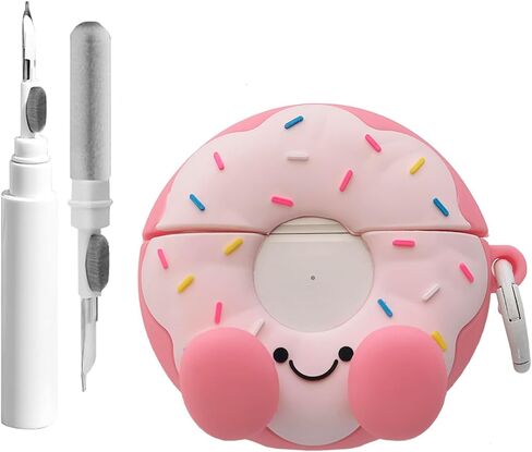 علبة أسماك القرش اللطيفة لـ AirPods Pro 2 Cover مع مجموعة نظافة ، Airpods Pro Cases Women Anti-Drop Silicone Airpods Pro Earbuds Charging Cases Conshain for AirPods Pro 1st/2nd Generation in Kuwait