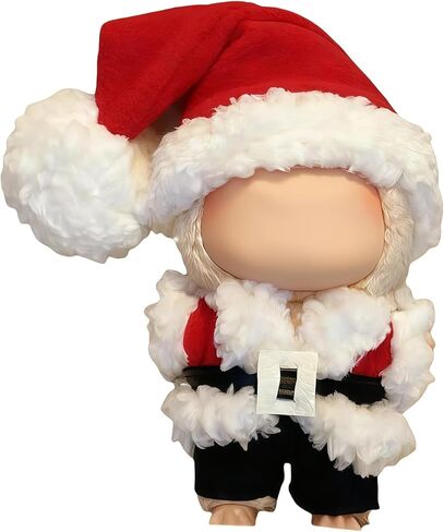 ملابس دمية 17 سم-مجموعة من 6 قطع ، قبعة + زرة + قميص + كاميرا + نظارات + أحذية ، ملحقات الزي دمى لطيفة ومتميزة (أسود) in Kuwait