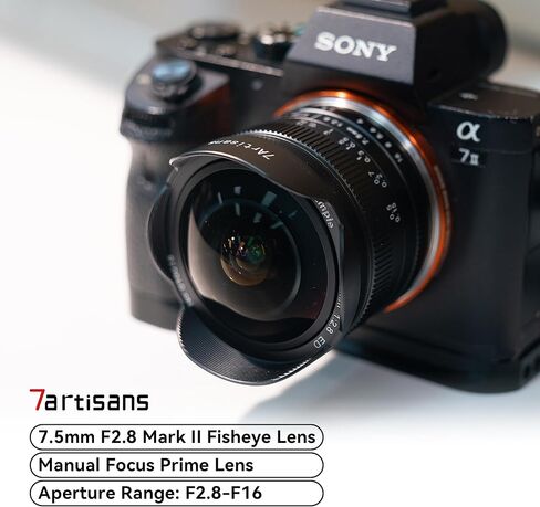 7artisans 7.5mm f2.8 MarkII APS-C Frame Wide Angle Fisheye Manual Fixed Lens for Canon R Mount Mirrorless Cameras R RP R5 R6 in Saudi Arabia