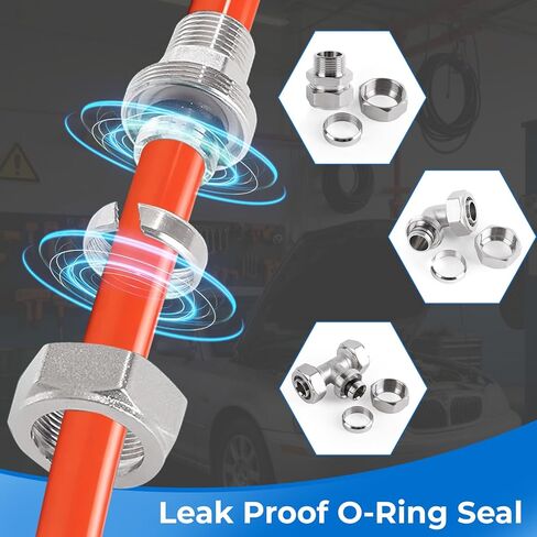 Shop Air Line Kit 3/4" × 100'&200'&300' HDPE-Aluminum-HDPE Air Tubing, Compressed Air Line Kit for Air Compressor Accessories, Leak Proof& Easy to Install Air Compressor Kit in Saudi Arabia